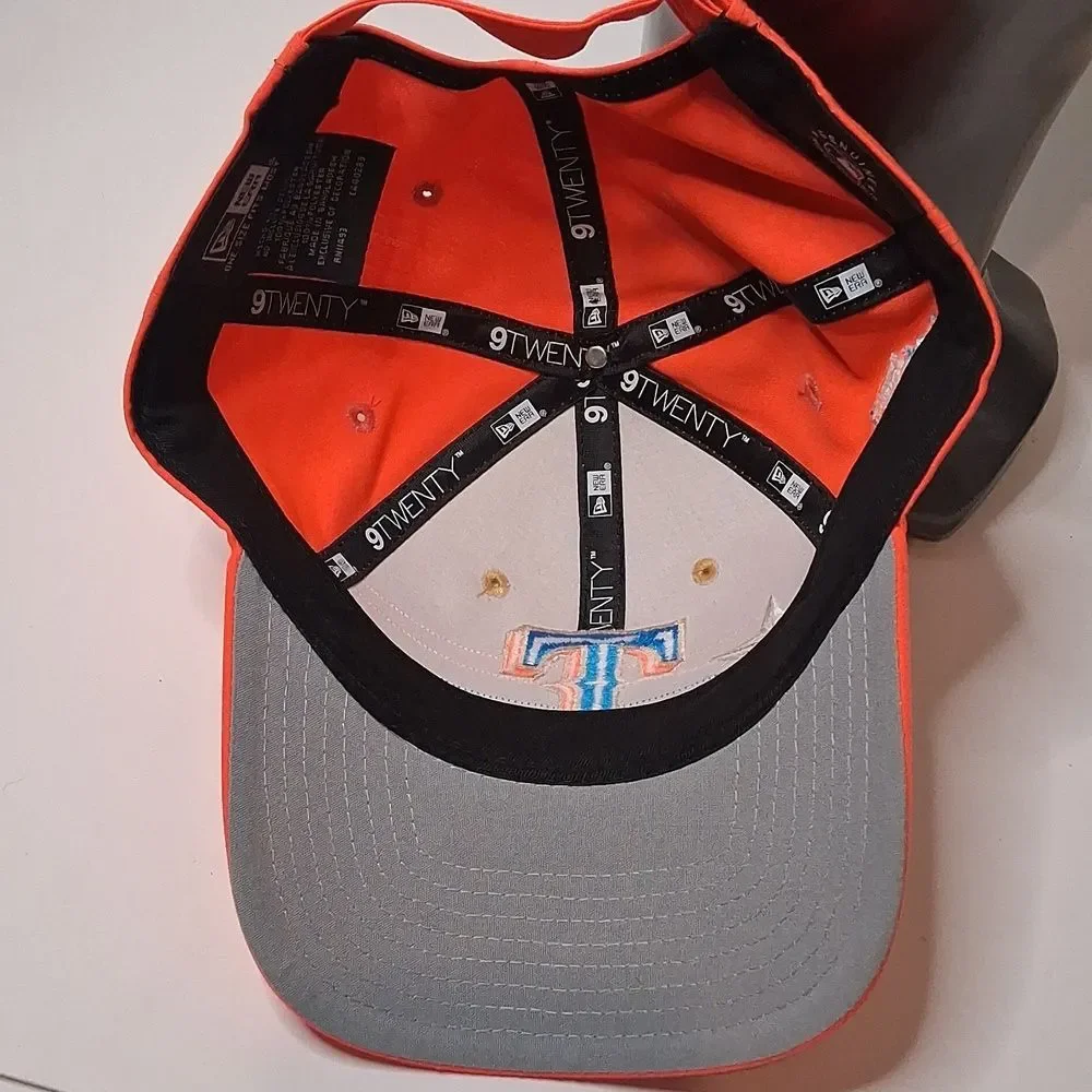 Texas Rangers Baseball Orange New Era 39THIRTY Men's Adjustable strap Hat cap